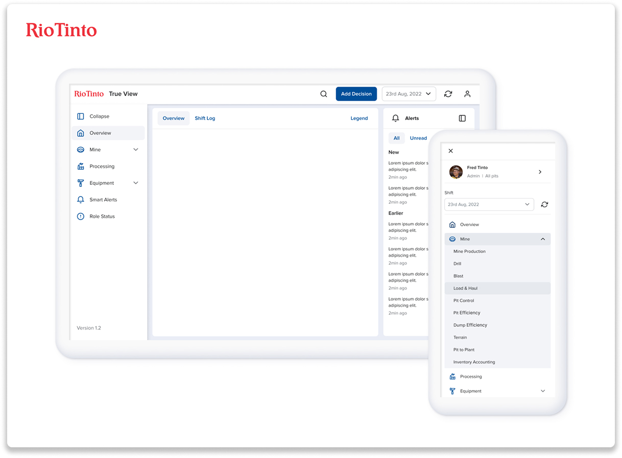 Dashboard concept — pit efficiency