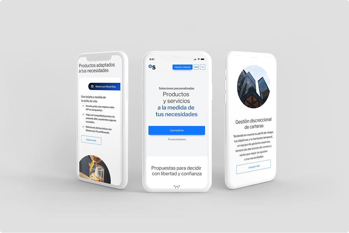 Private banking content experience