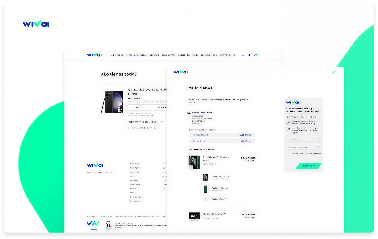 Wivai desktop product grid